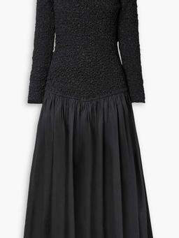 Mereba cotton-poplin and popcorn jersey midi dress