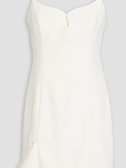 Jillian ruffled cutout crepe mini dress