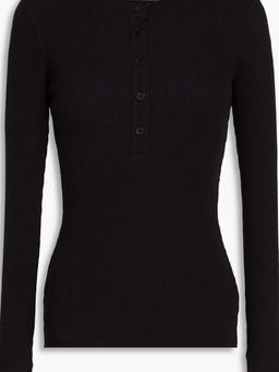 Waffle-knit cotton top