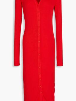 Ribbed jersey midi dress