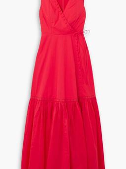 Camilla wrap-effect cotton-poplin maxi dress