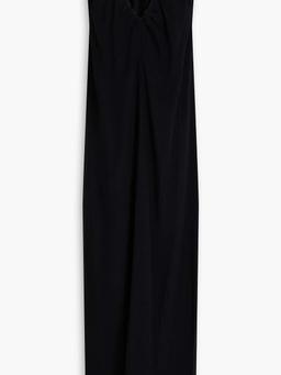 Theros ruched crepe midi dress