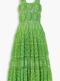 Crocheted cotton midi dress