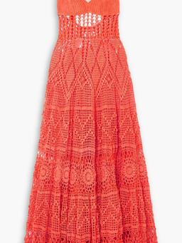 Sophia open-back crocheted cotton maxi dress