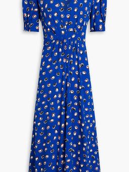 Sammie pleated printed crepe midi dress