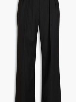 Charlie pinstriped twill wide-leg pants