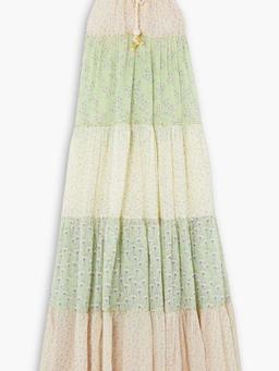 Hippy tiered printed cotton-voile maxi dress