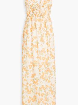 Vacation floral-print cotton and ECOVERO™-blend maxi dress