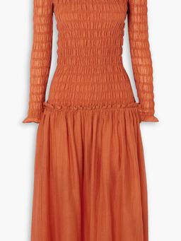 Smocked TENCEL™ -blend midi dress