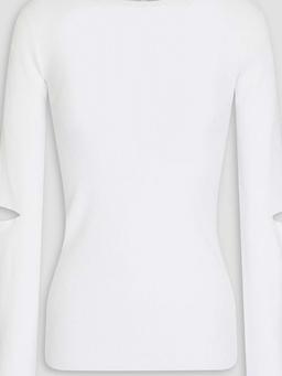 Cutout ribbed jersey top