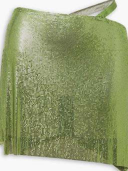 Iza asymmetric cutout chainmail mini skirt