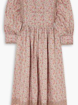 Willa pintucked floral-print cotton dress