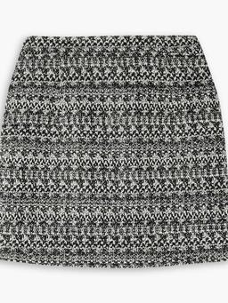 Metallic bouclé-tweed mini skirt