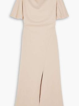 Narin draped cotton-jersey midi dress