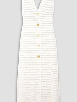 Kerma pointelle-knit linen maxi dress