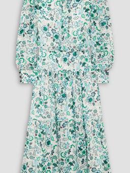 Lorni tiered floral-print georgette midi dress