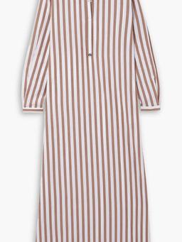 Valery striped embellished cotton-voile maxi dress