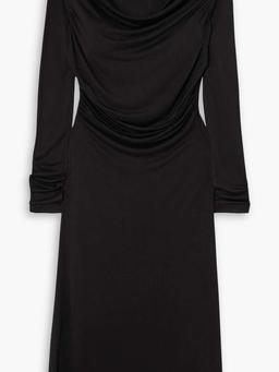 Inver draped stretch-Micro Modal midi dress