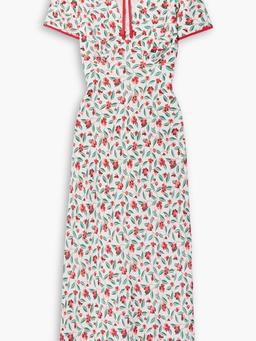 Jacquetta cutout floral-print crepe midi dress