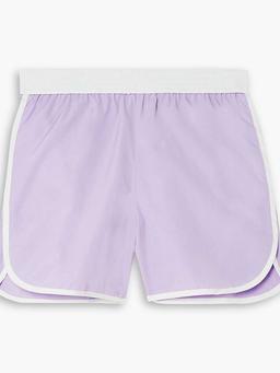 Two-tone cotton-poplin shorts