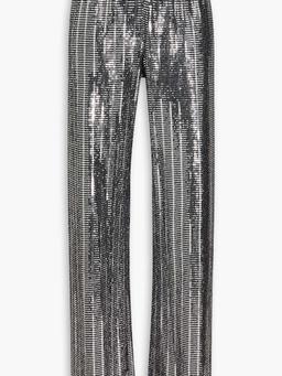 Embellished jersey wide-leg pants