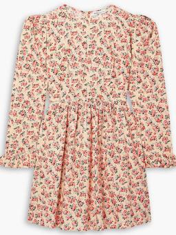 + Laura Ashley ruffled floral-print cotton-poplin mini dress