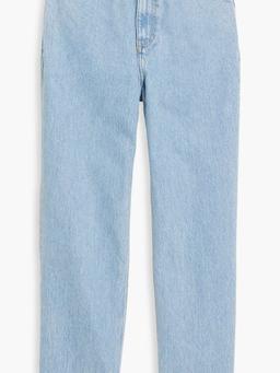 Cropped faded tapered jeans