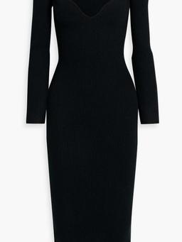 Coco ribbed cashmere midi dress
