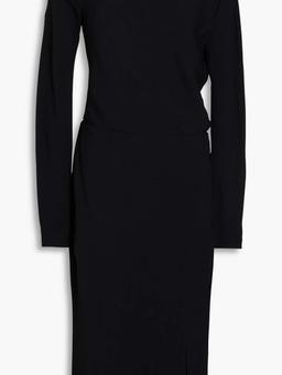 One-shoulder crepe dress