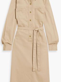 Agatha cotton-twill midi shirt dress