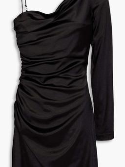 Karter one-shoulder satin-jersey mini dress