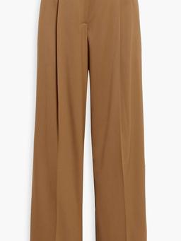 Wool-blend straight-leg pants