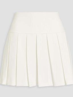 Emilie pleated crepe mini skirt