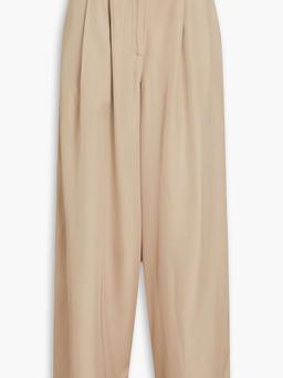 Pascali pleated satin-twill wide-leg pants