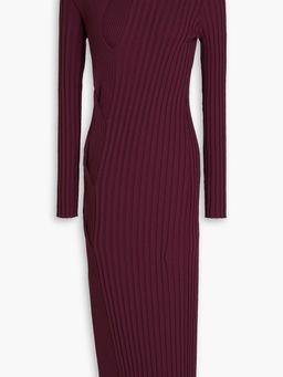 Cassie cutout ribbed-knit midi dress
