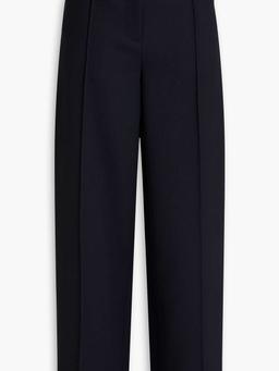 Wool-twill wide-leg pants