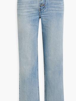 High-rise straight-leg jeans
