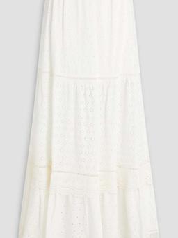 Reise broderie anglaise cotton maxi skirt