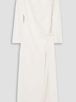Draped silk-faille gown