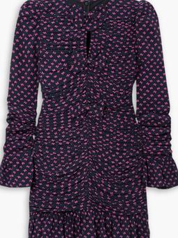 Tulla ruffled jacquard mini dress