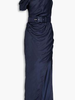 Halle one-shoulder satin maxi dress