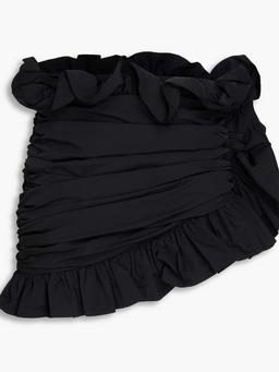 Ruffled taffeta mini skirt