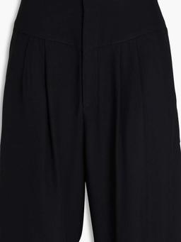 Pleated crepe shorts