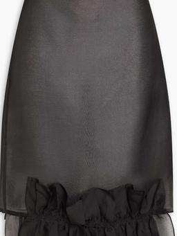 Ruffled silk-organza skirt