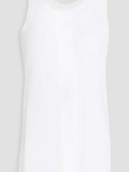 Silk and cotton-blend tank