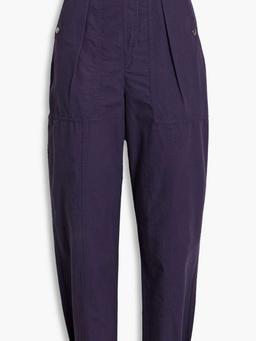 Rowina pleated cotton-canvas tapered pants