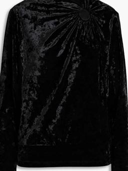 Guilazia cutout crushed-velvet top