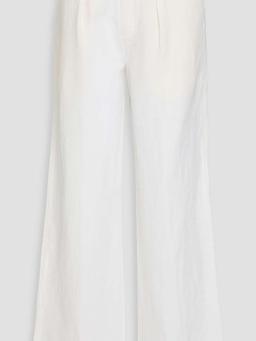 Madeline pleated linen, Lyocell and cotton-blend twill wide-leg pants