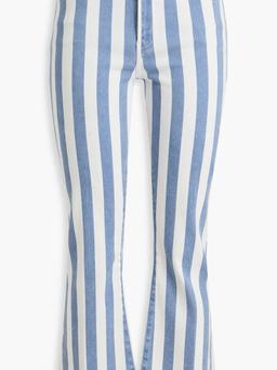 Le Crop Mini Boot striped high-rise bootcut jeans
