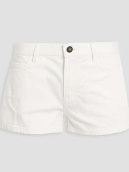 Appliquéd denim shorts